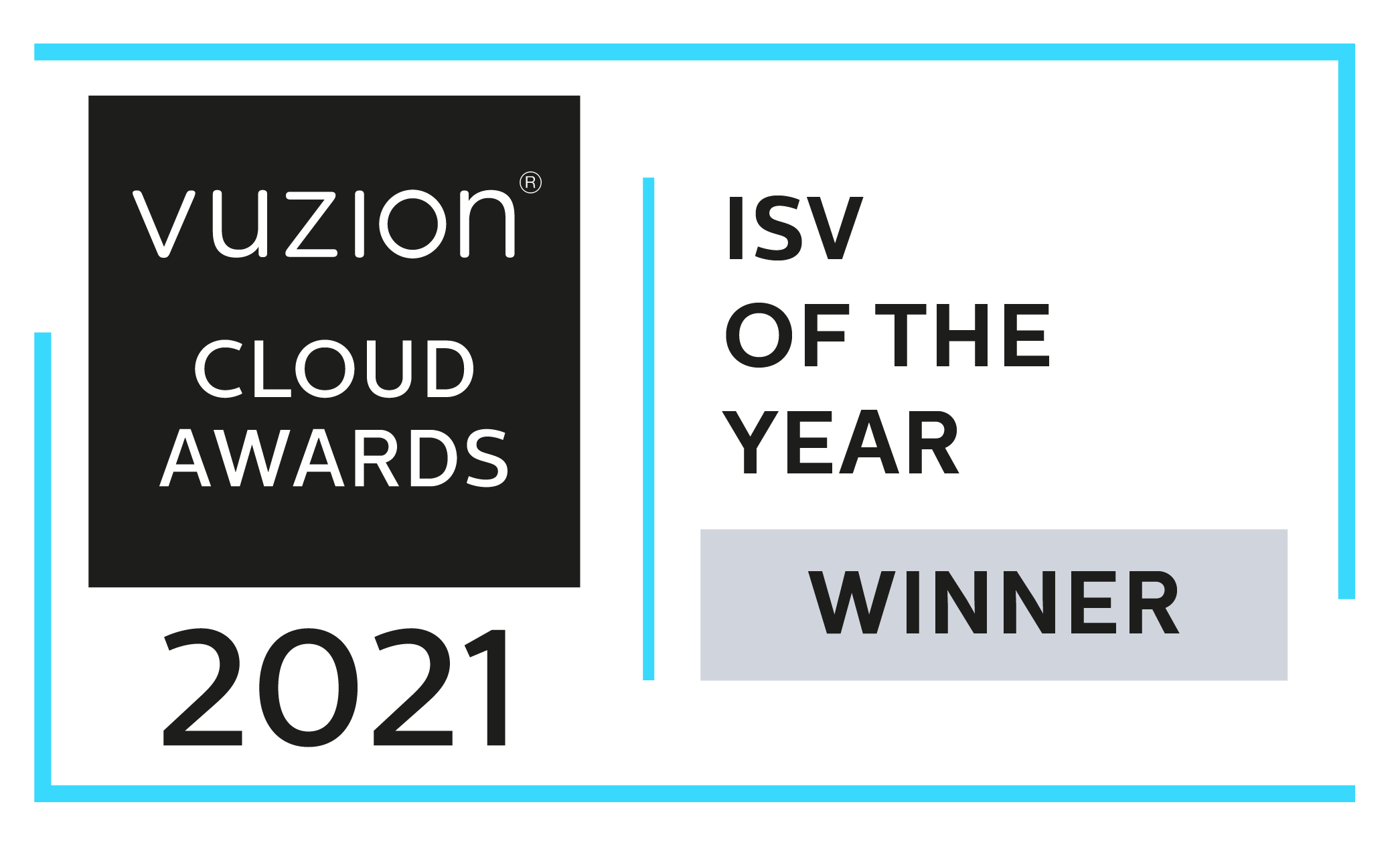 Vuzion awards 2021_ISV of the year_WINNER_Black Vuzion ISV of the Year Logo